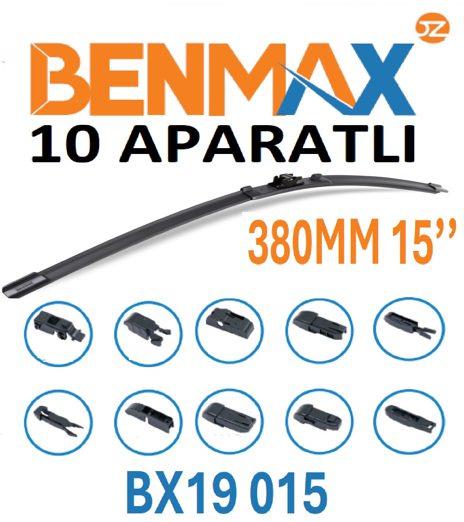 BENMAX SİLECEK SÜPÜRGESİ 10 APARATLI 380MM 15''