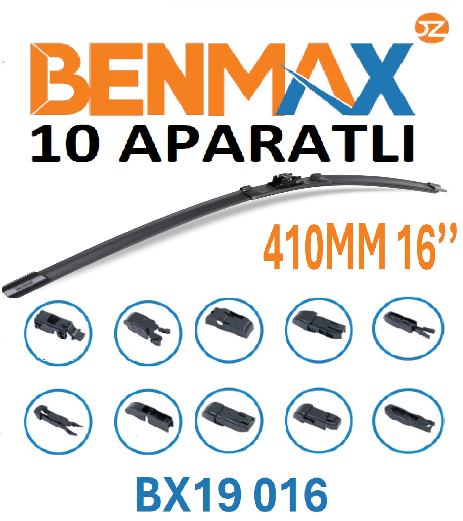 BENMAX SİLECEK SÜPÜRGESİ 10 APARATLI 410MM 16''