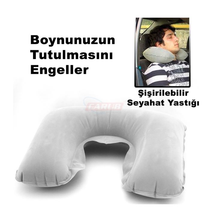 CARUB SEYAHAT BOYUN YASTIĞI ŞİŞME GRİ-BR1450207