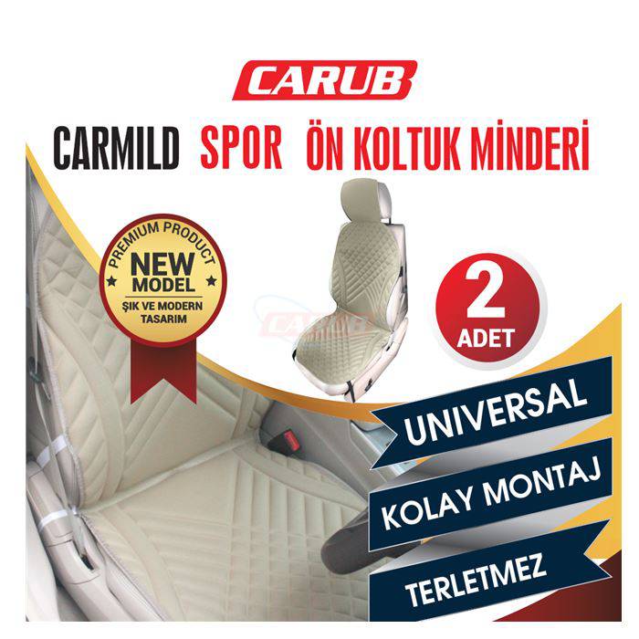 CARUB CARMİLD SPOR ÖN KOLTUK MİNDERİ 2'Lİ BEJ-BR4818003