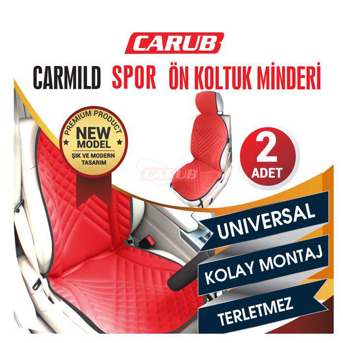 CARUB CARMİLD SPOR ÖN KOLTUK MİNDERİ 2'Lİ KIRMIZI-BR4818004