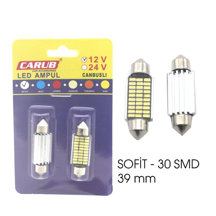 CARUB AMPUL SOFİT 12V 6W 30SMD METAL CANB 39M BEYAZ-BR0402224