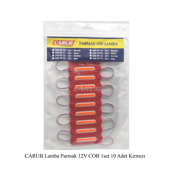 CARUB LAMBA PARMAK 12V COB 1SET 10AD.KIRMIZI-BR0409972