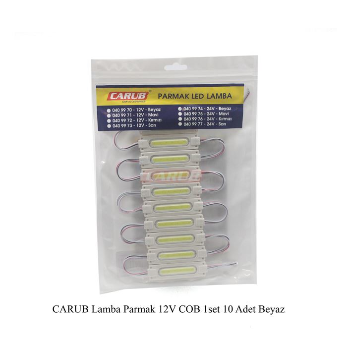 CARUB LAMBA PARMAK 12V COB 1SET 10AD BEYAZ-BR0409970