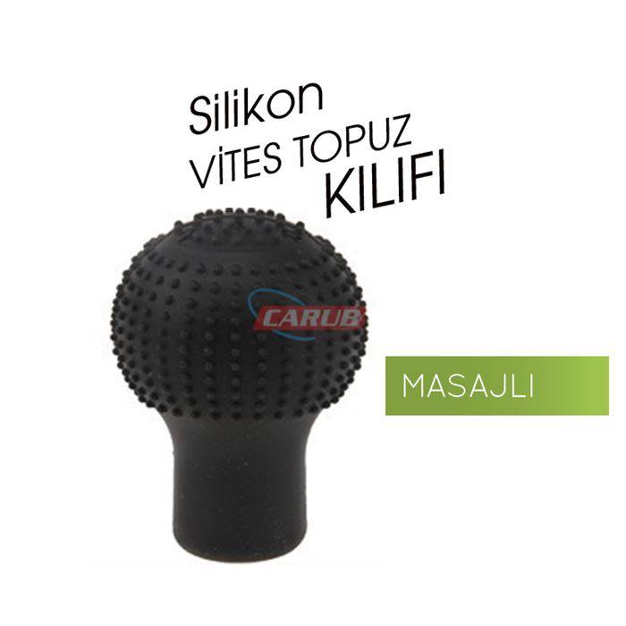 CARUB VİTES TOPUZ KILIFI SİLİKON MASAJLI YUV. SİYAH-BR6219601