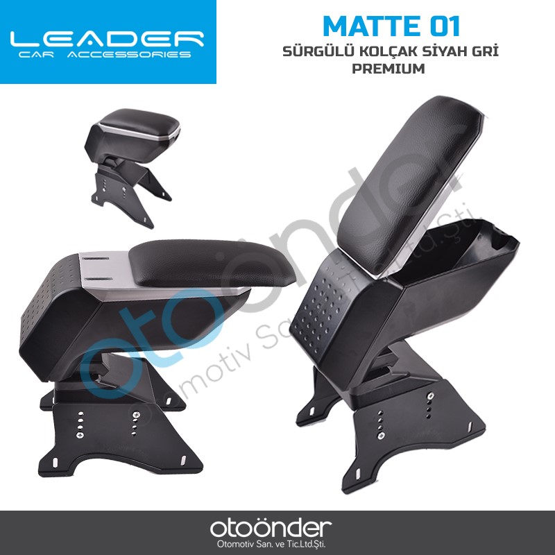 LEADER MATTE SÜRGÜLÜ KOLÇAK SİYAH GRİ PREMIUM-01