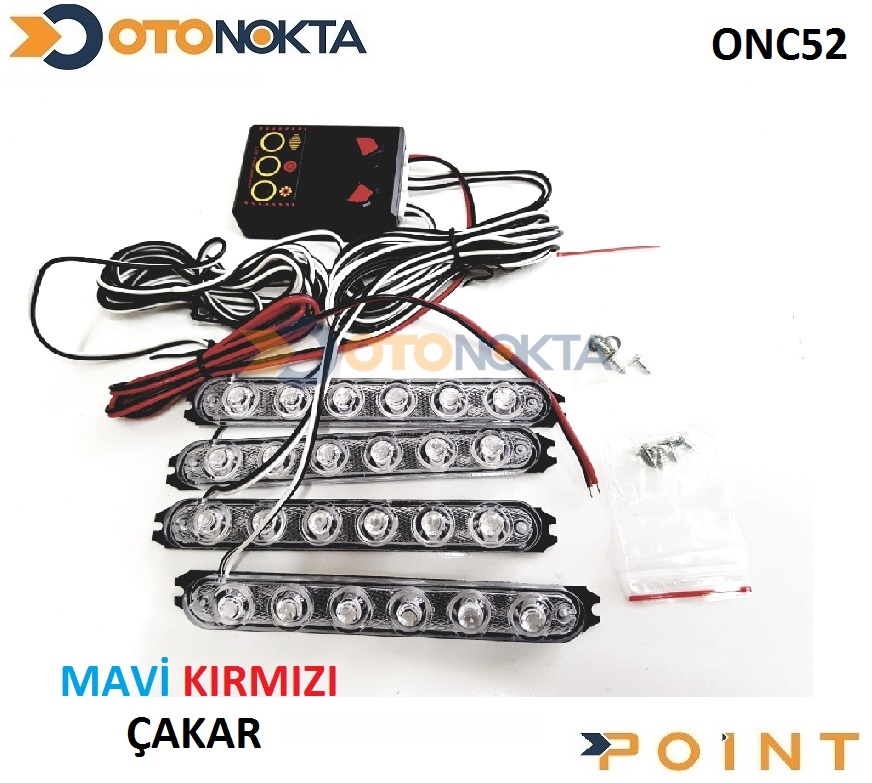 ÇAKAR 4 LÜ SABİT KUMANDALI GÜÇLÜ KIRMIZI MAVİ - ONC52