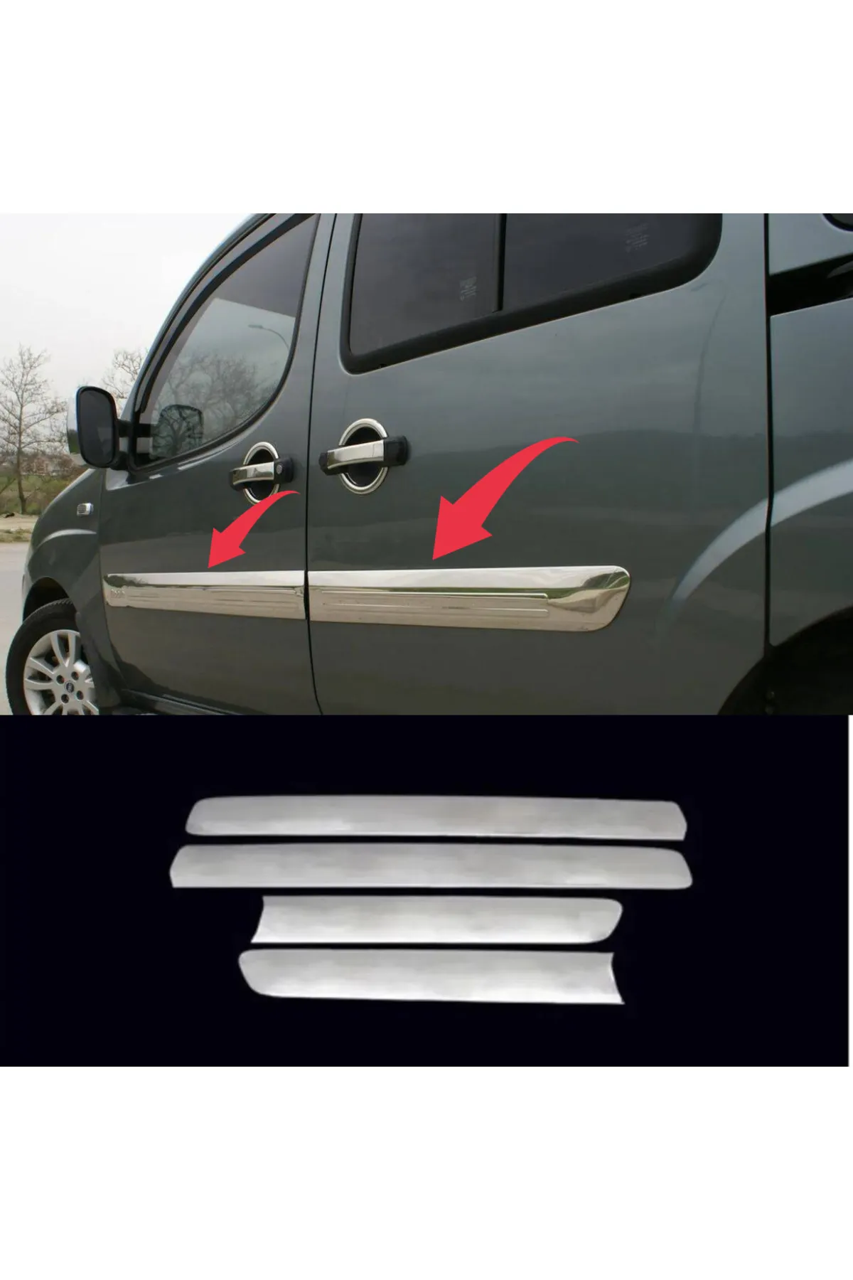 YAN KAPI ÇITASI FİAT DOBLO 2005-2010 P.ÇELİK