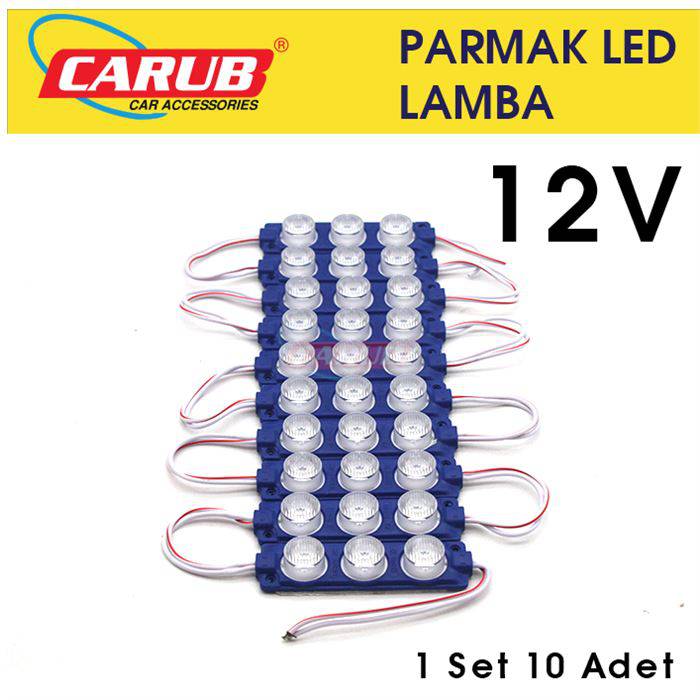 CARUB 12V PARMAK LED 10 AD.MAVİ-BR0409929