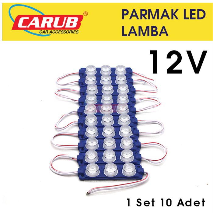 CARUB 12V PARMAK LED 10 AD.MAVİ-BR0409929