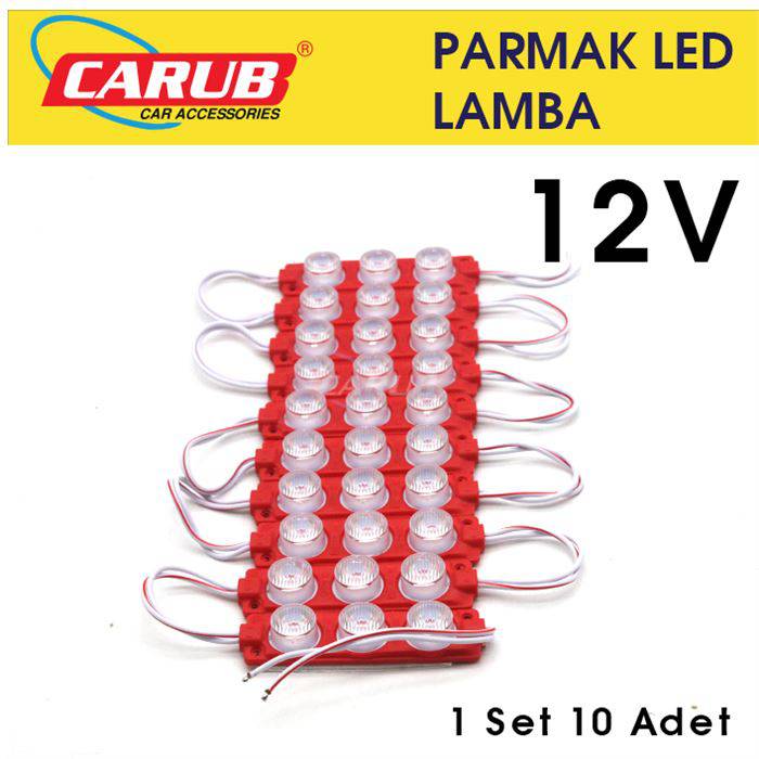 CARUB 12V PARMAK LED 1X10 KIRMIZI-BR0409930