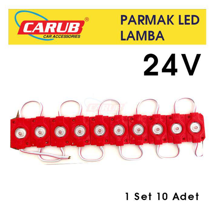 CARUB PARMAK LAMBA 24V MERCEKLİ 10 AD.KIRMIZI-BR0409964