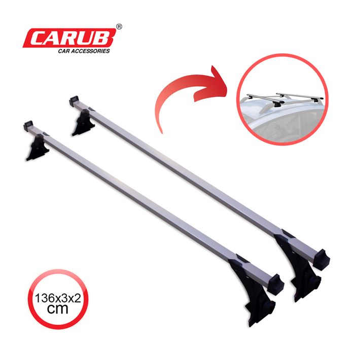 CARUB SÖRF DEMİR AYAK 136X3X2CM 2Lİ SET SİLVER-BR0761043