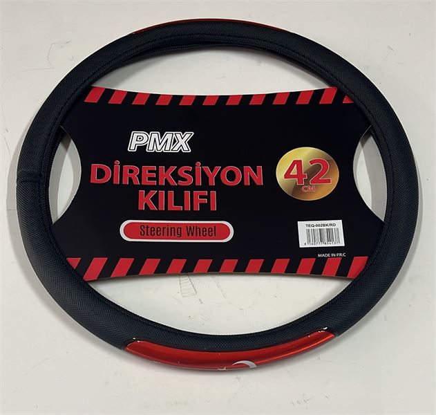 PMX DİREKSİYON KILIFI 42 CM FOSFORLU KIRMIZI TÜRK BAYRAKLI