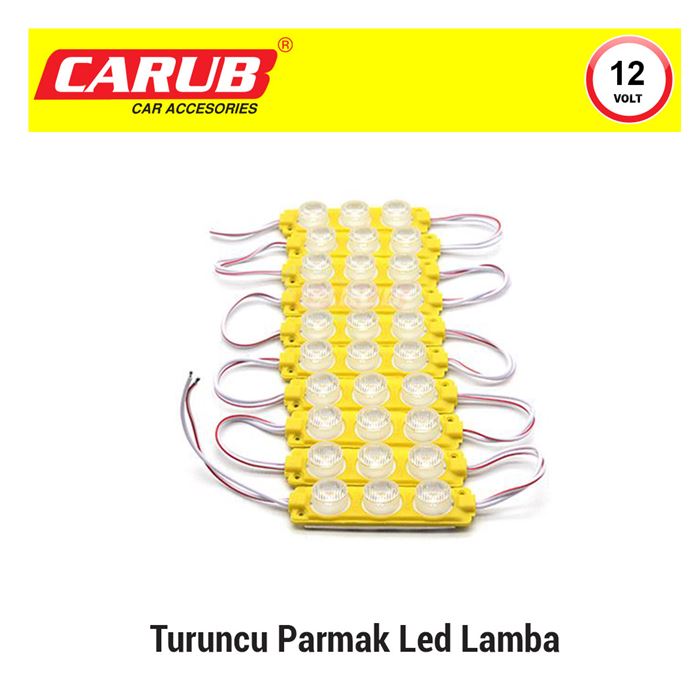 CARUB LAMBA 12V CAMLI SOFT PARMAK 1SET 10 ADET ORANGE-0409926