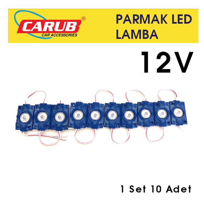 CARUB LAMBA PARMAK LED 12V MERCEKLİ 1X10 KIRMIZI-0409944