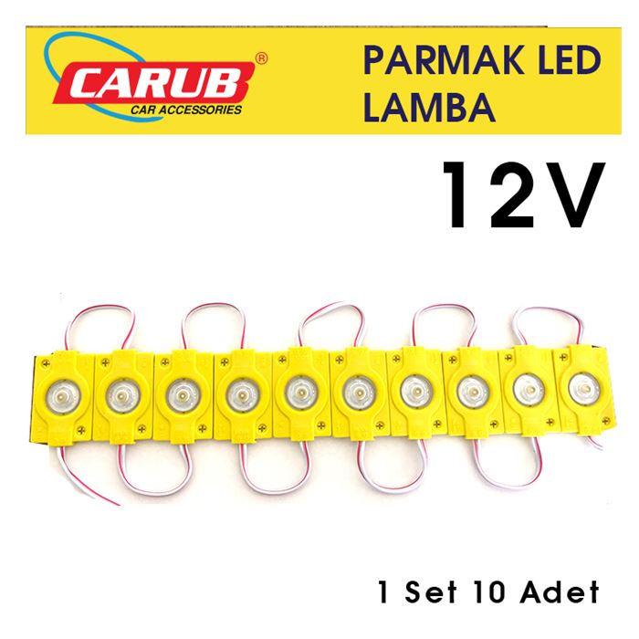 CARUB LAMBA PARMAK LED 12V MERCEKLİ 1X10 SARI-0409948