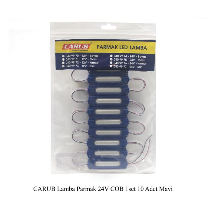 CARUB LAMBA PARMAK LED 24V COB 1X10 MAVİ-0409975