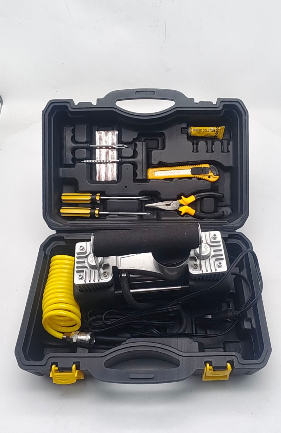 BENMAX METAL HAVA KOMPRESÖRÜ ÇİFT PİSTON 12V ÇANTALI-BX14045