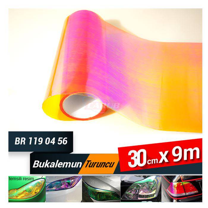 CARUB FAR-STOP FİLMİ BUKALEMUN 30CM*9M TURUNCU-BR1190456